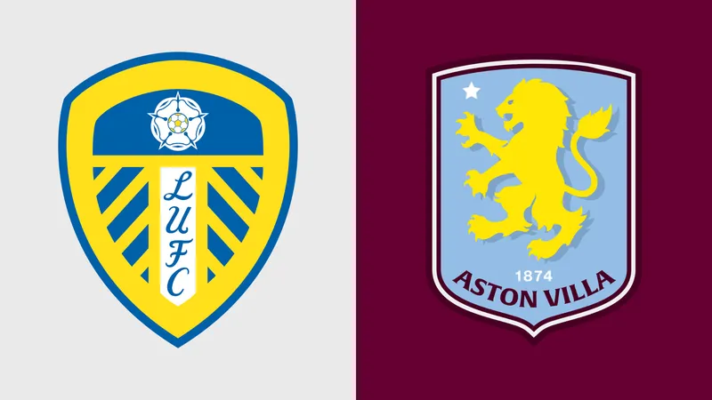 Cầu thủ Aston Villa và Leeds tranh chấp bóng trên sân Cầu thủ Aston Villa và Leeds tranh chấp bóng trên sân