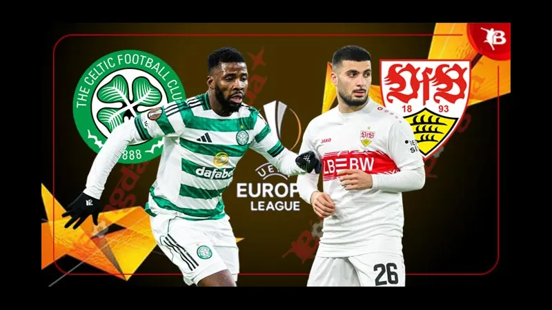 Cầu thủ Celtic và Stuttgart đua tranh mạnh mẽ trên sân
