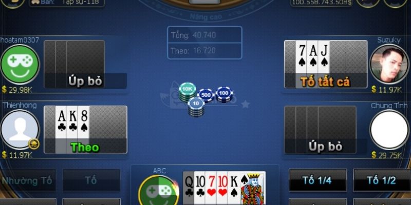 Hướng dẫn chi tiết cách chơi bài Xì Tố casino Jun88 5 xi to 2
